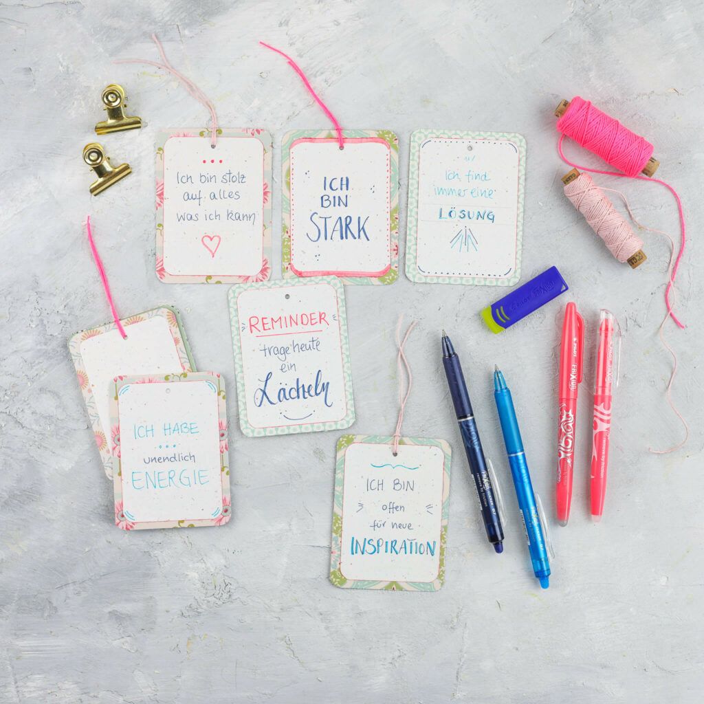 Affirmationskarten selber machen