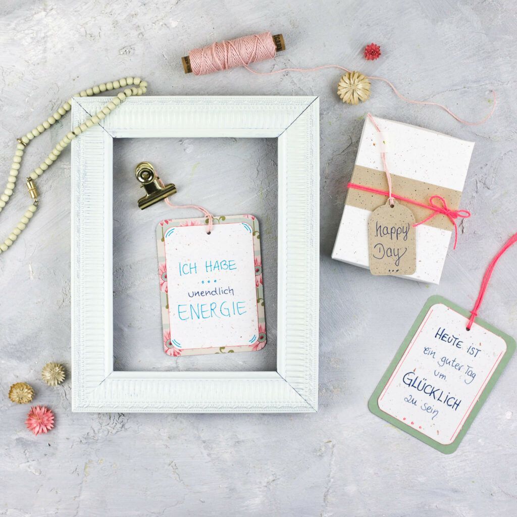 Affirmationskarten basteln