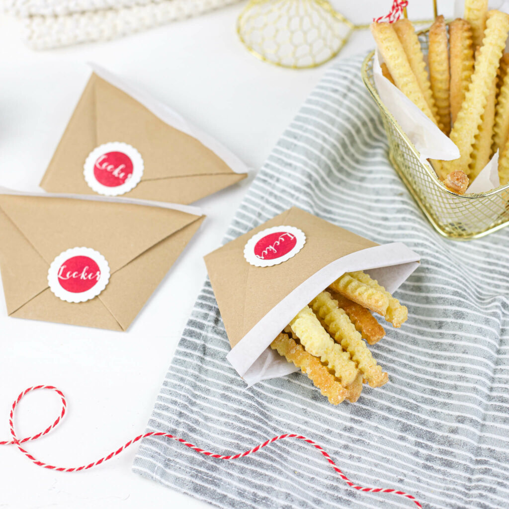 Pommes Schachtel aus Papier falten