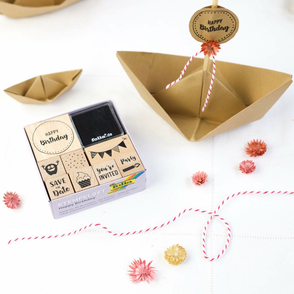 papierboote basteln zum Geburtstag.