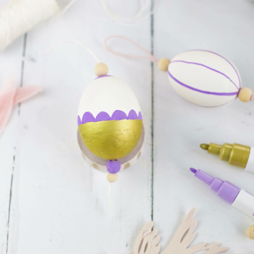 Ostereier mit Markern bemalen