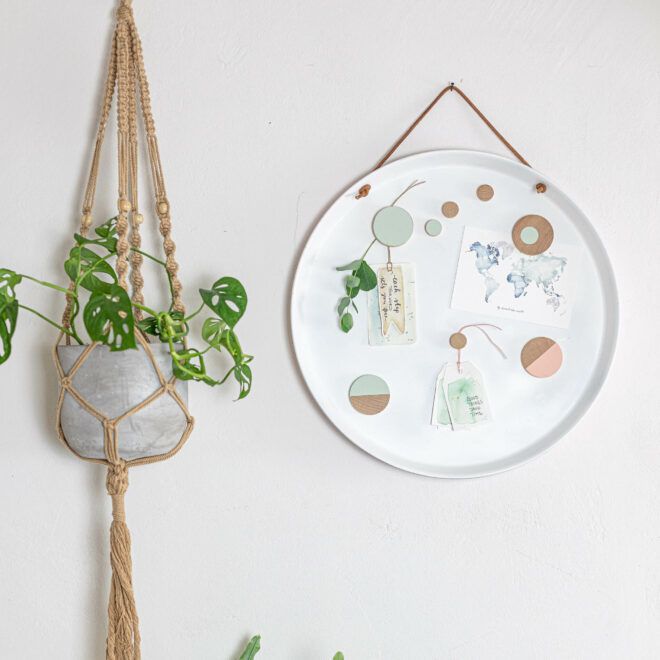 Magnetboard aus altem Pizzablech