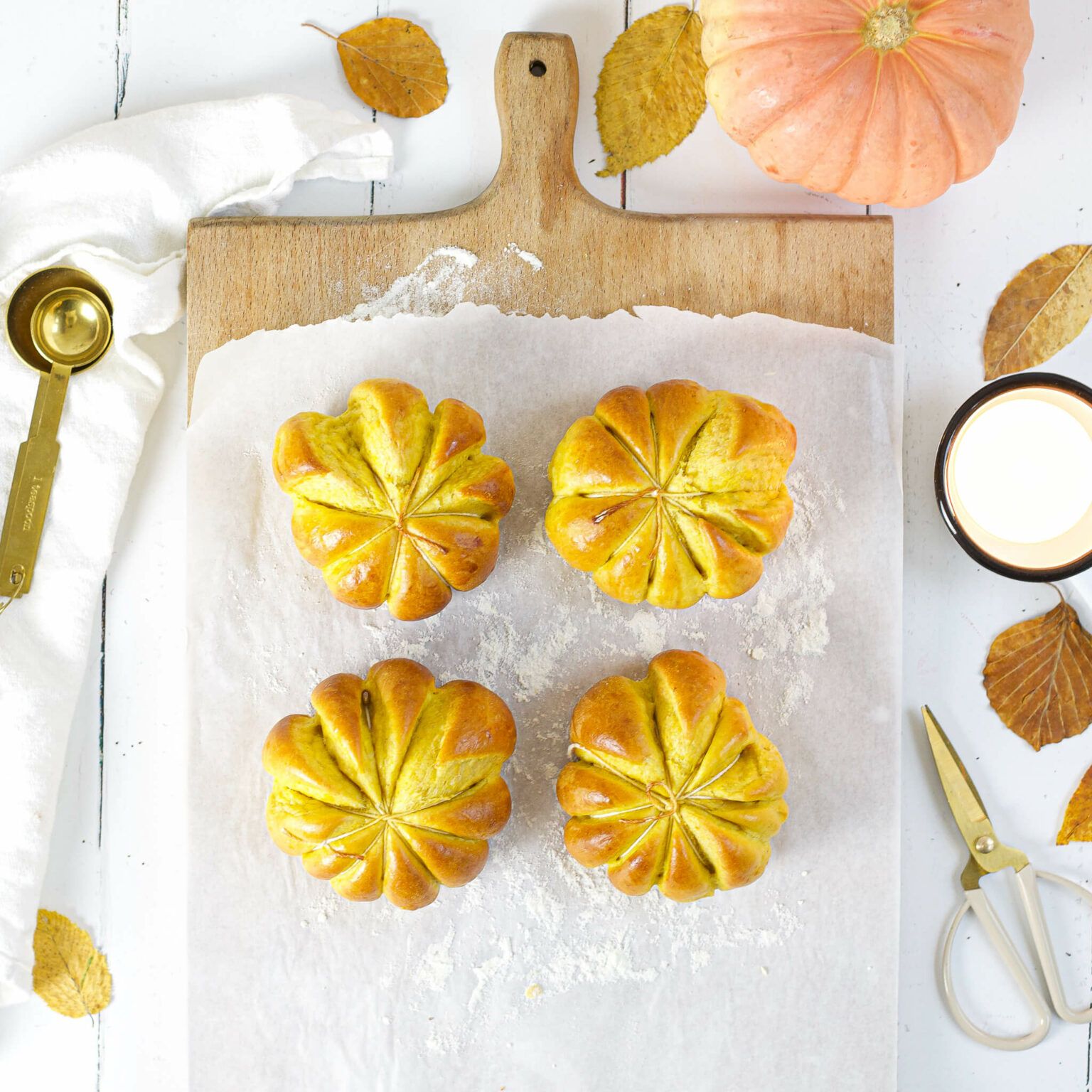 Kürbisbrötchen Rezept mit Hefe selber backen