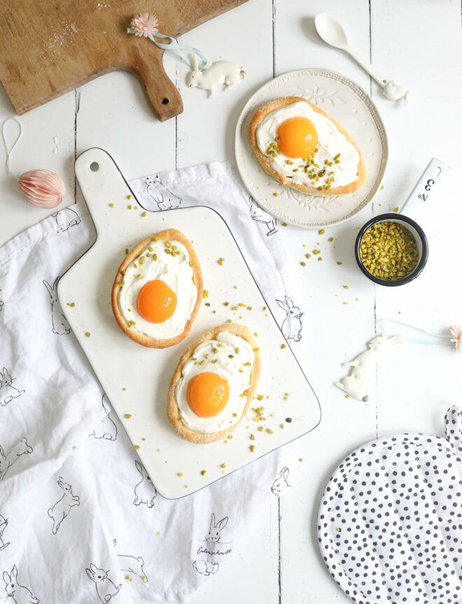 Blätterteig Spiegeleier zum Osterfrühstück