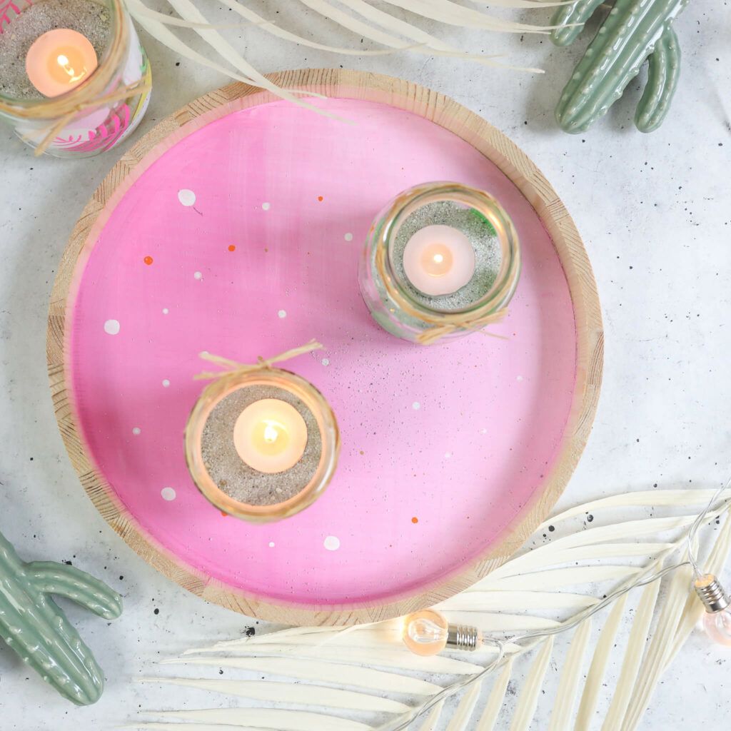 Tablett im Farbverlauf anmalen