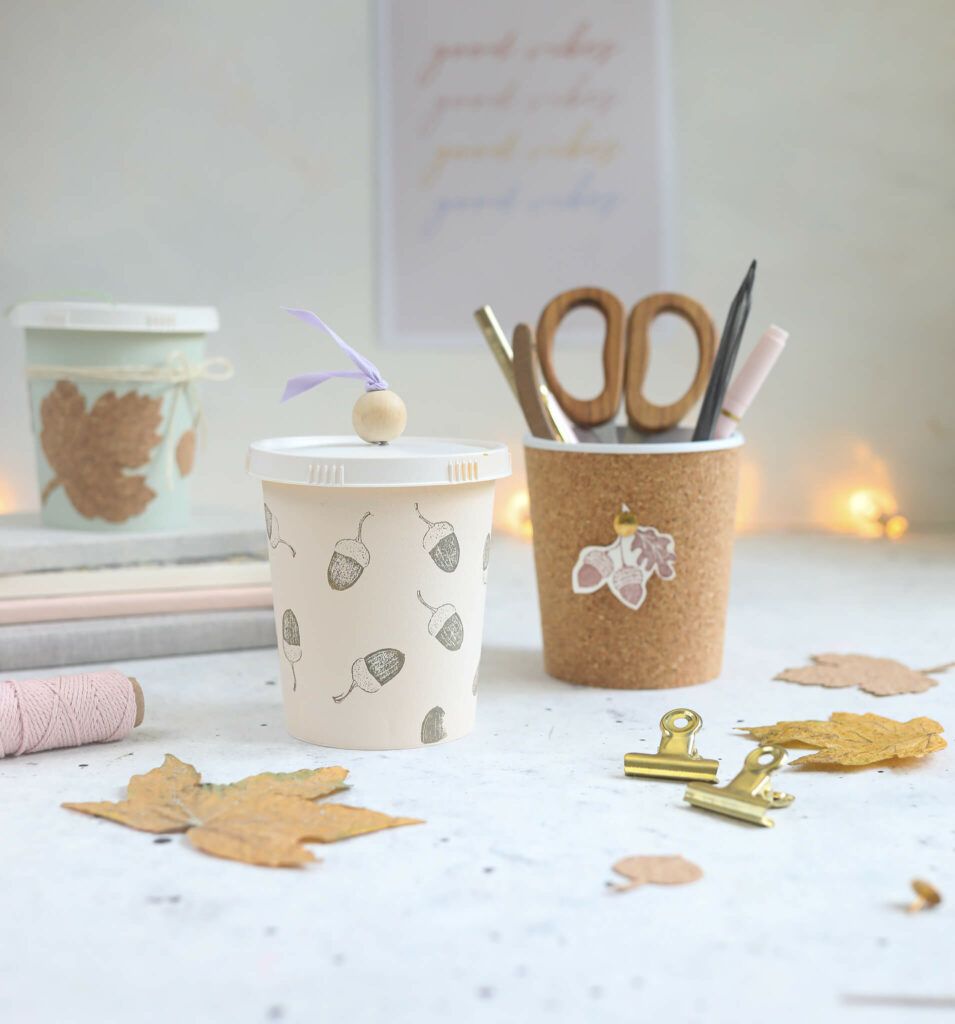 Aufbewahrungsdosen im herbstlichen Look basteln