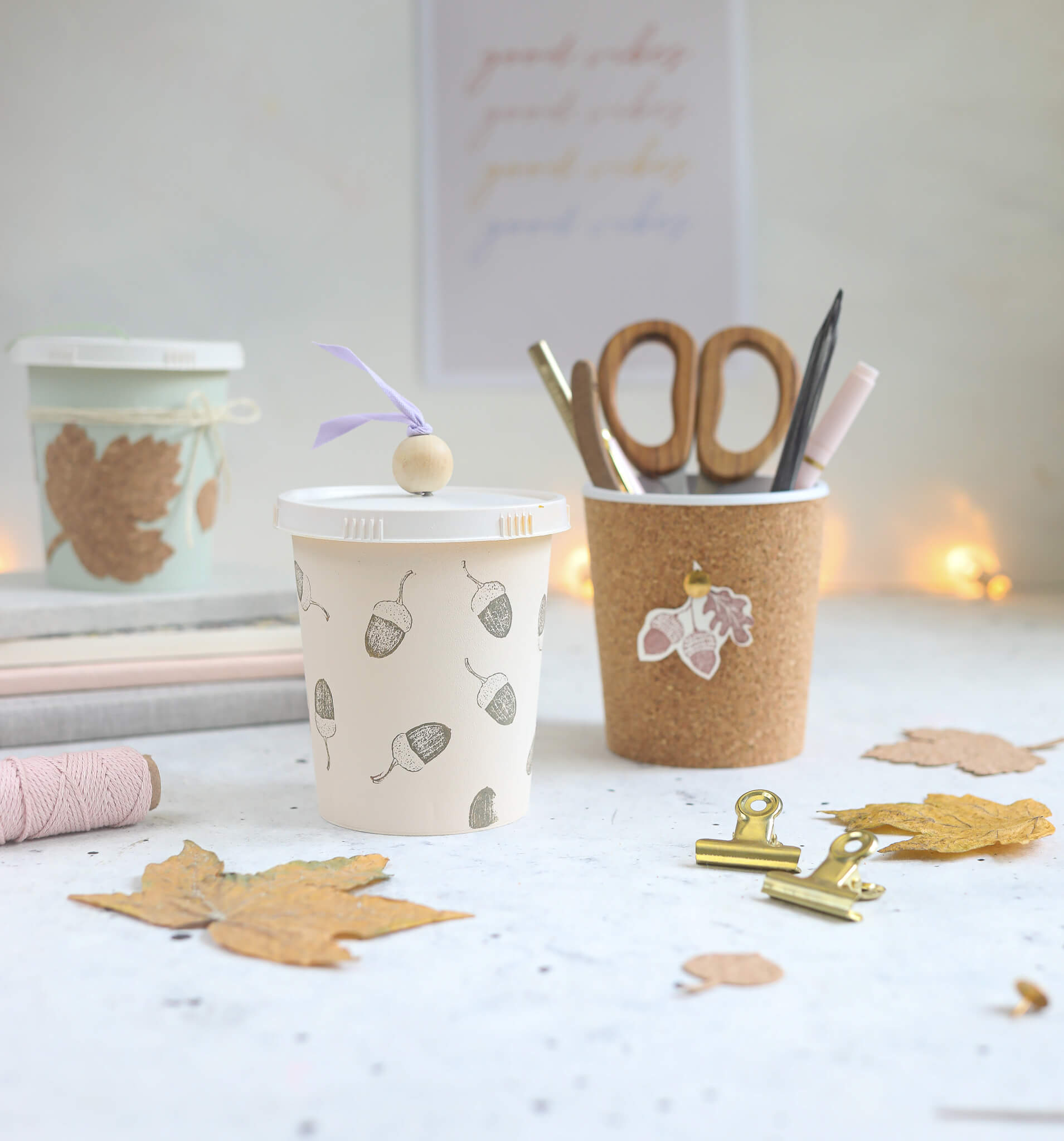 DIY Aufbewahrungsdosen im herbstlichen Look basteln