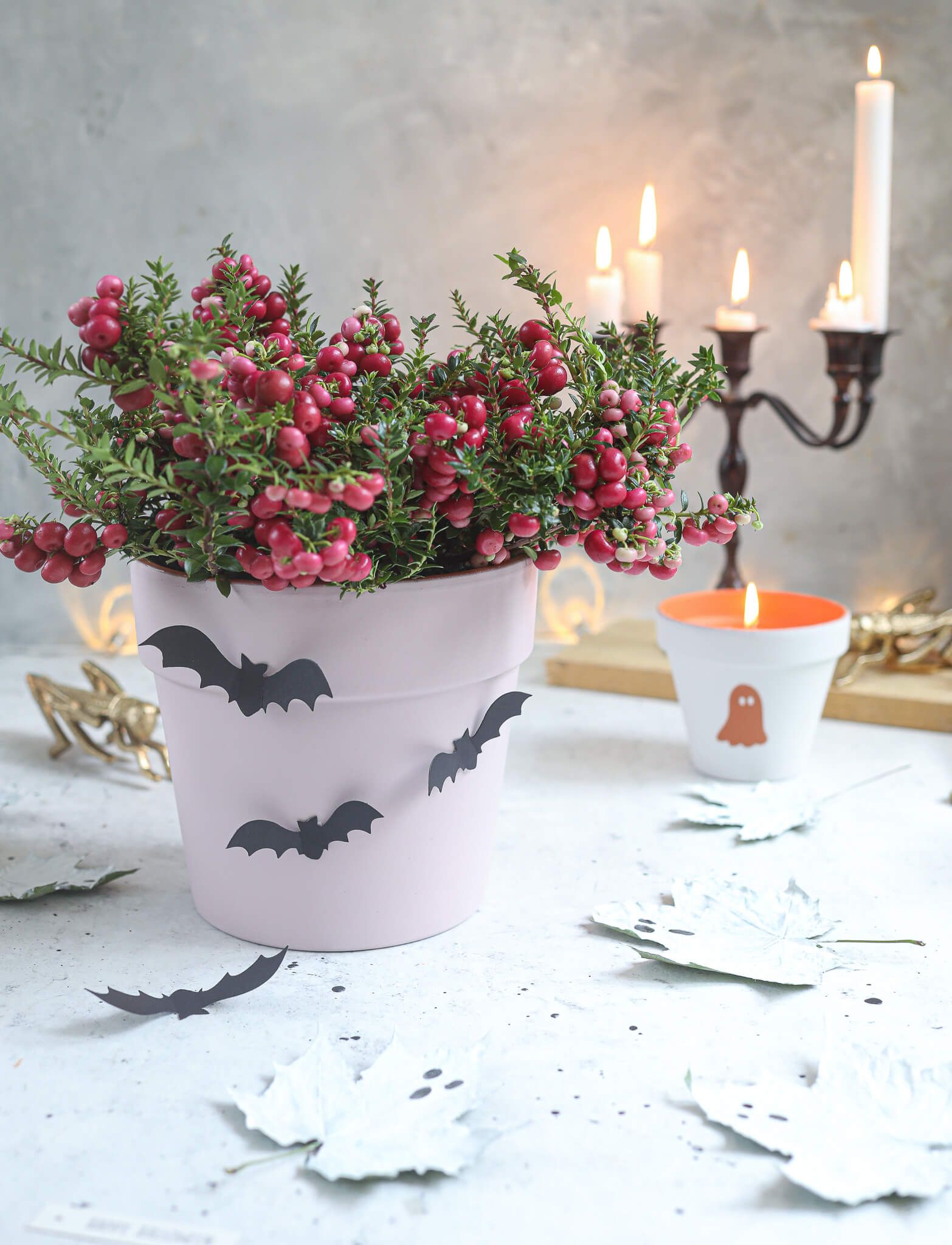 DIY Halloween Deko mit Blumentöpfen in Pastell Mrs Greenhouse DIY