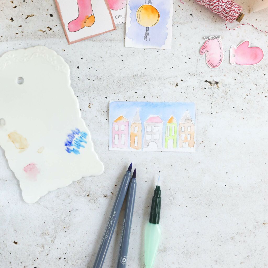 Farbtöne mischen für Aquarell Geschenke