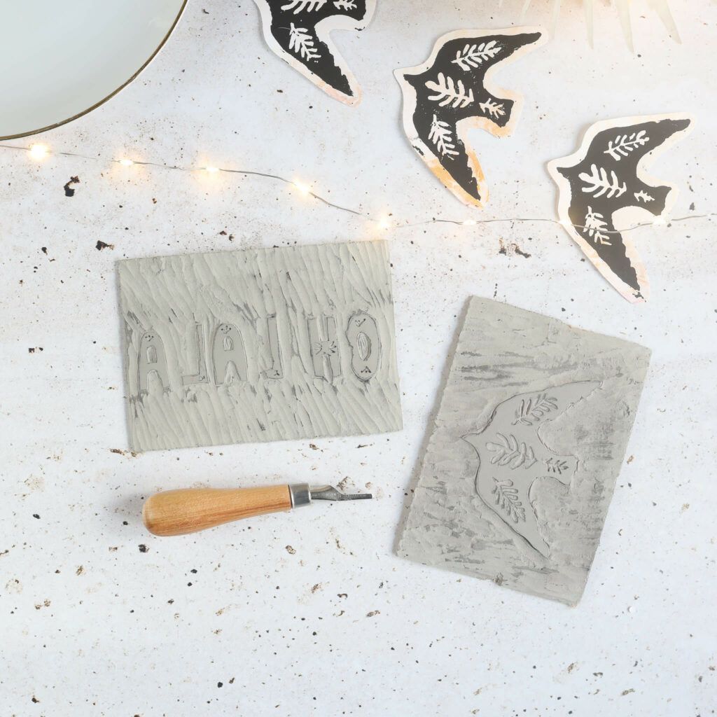 Linoldruckvorlage schnitzen