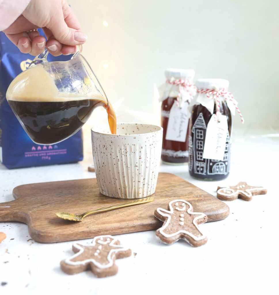 Espressokaffee für Lebkuchen Latte