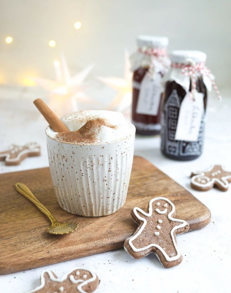 Lebkuchen Latte mit selbstgemachte Sirup