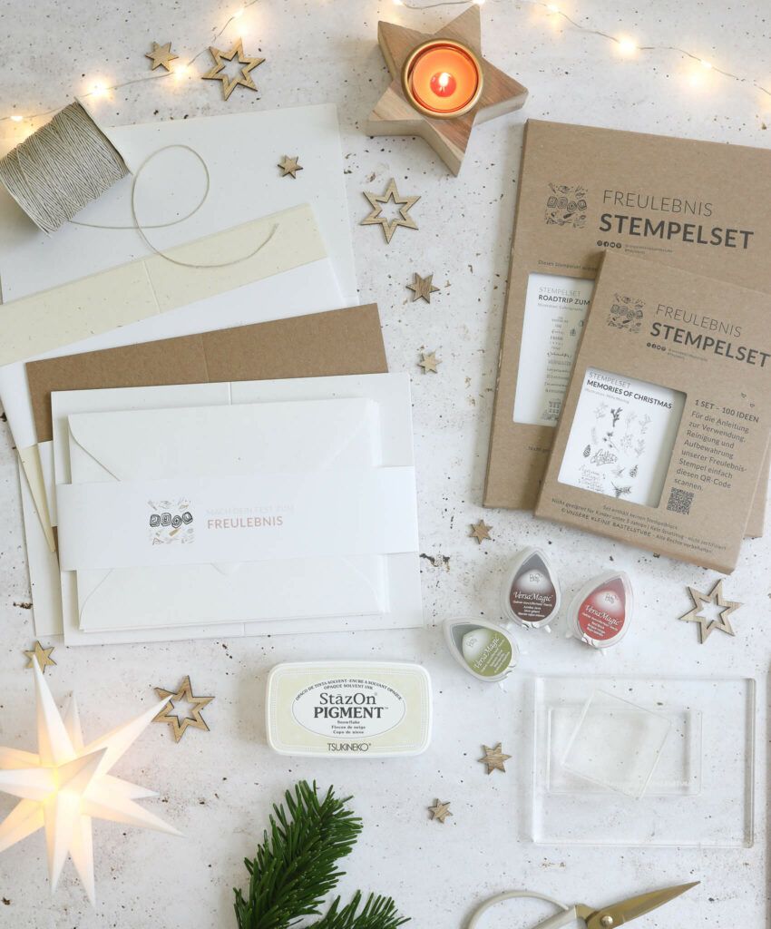 Weihnachtskarten stempeln - dreimal anders