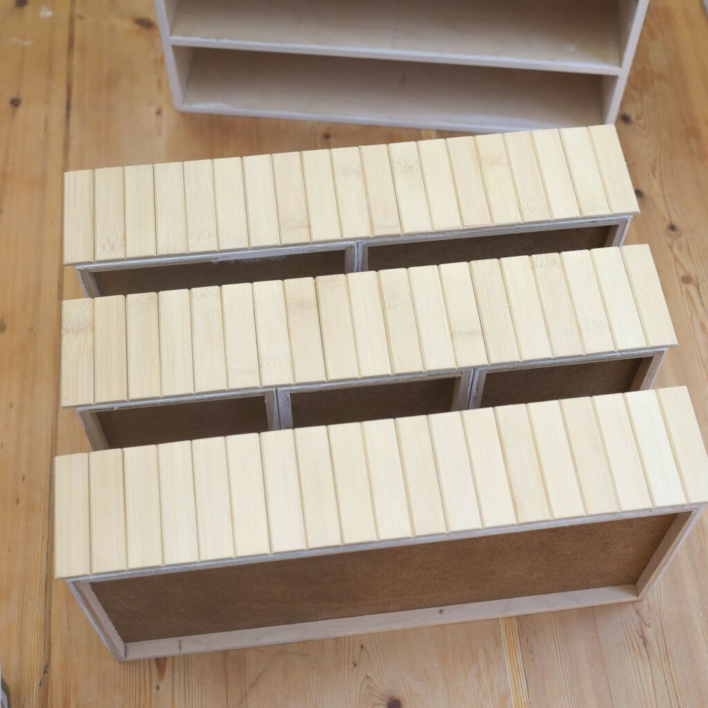 Ikea Moppe Kommode mit Rödeby Badematte als Schubladenfront 