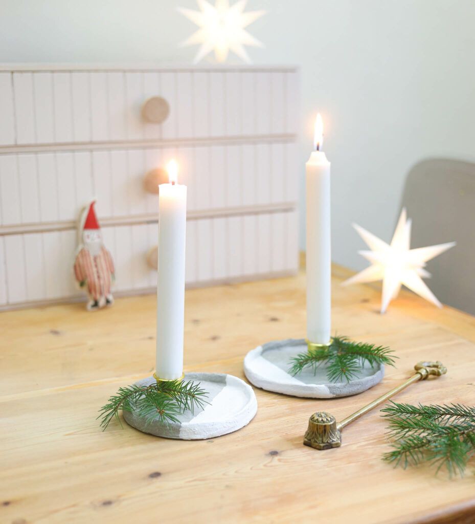 Kerzenständer aus Knetbeton basteln