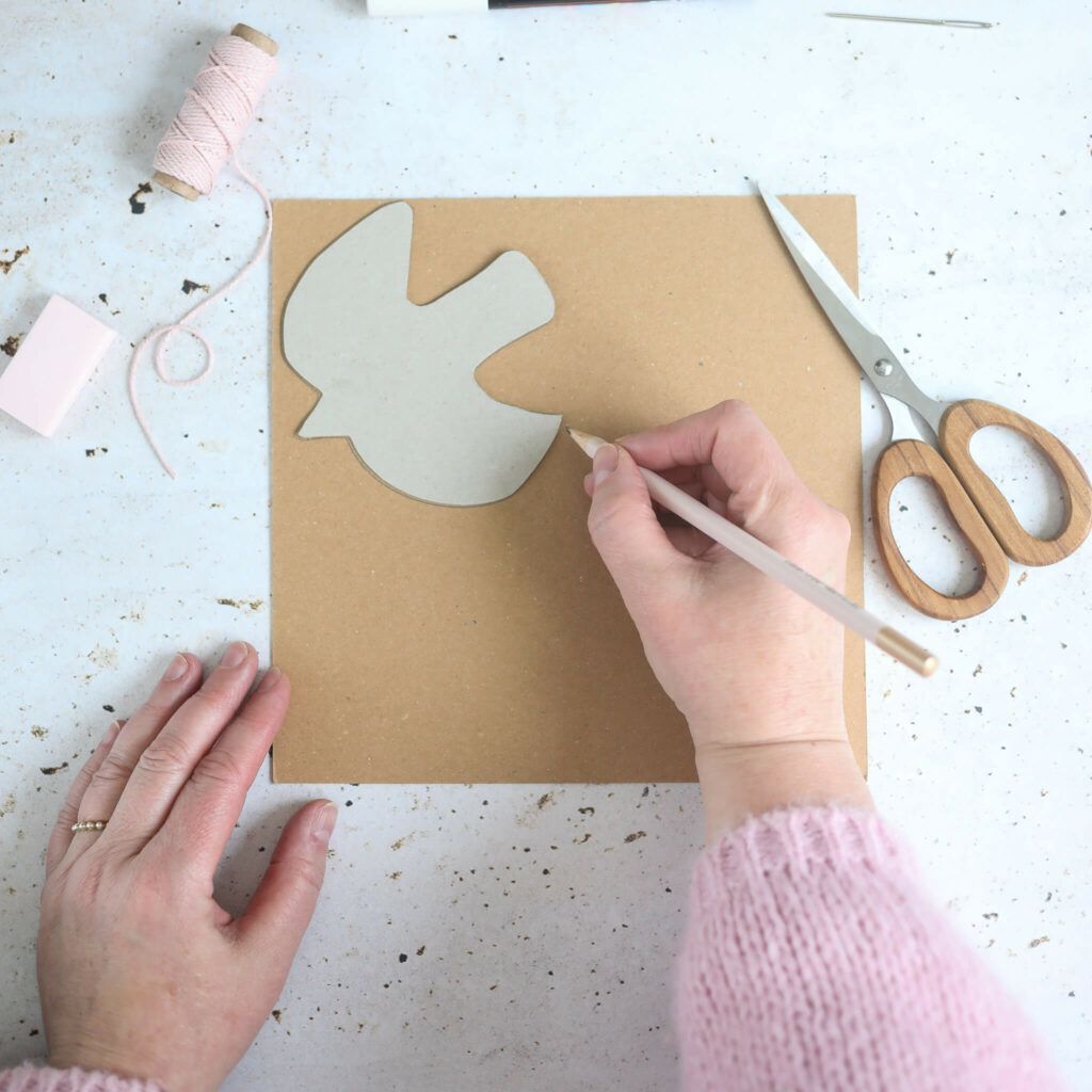 DIY Vogel Girlande aus Pappe