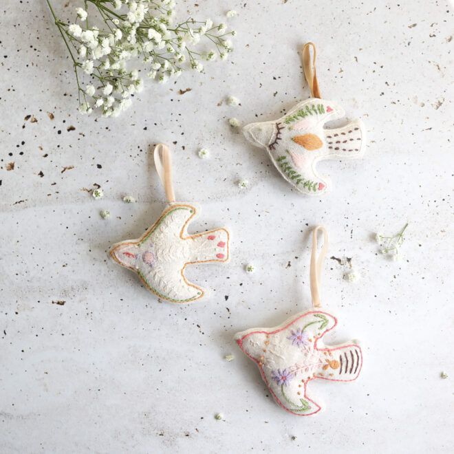 Vogelanhänger aus Stoff nähen