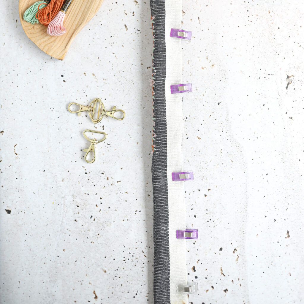 bestickter Schlüsselanhänger