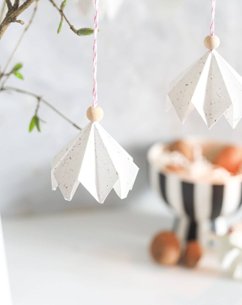 Origami Blume im Plissee Stil falten mit Anleitung