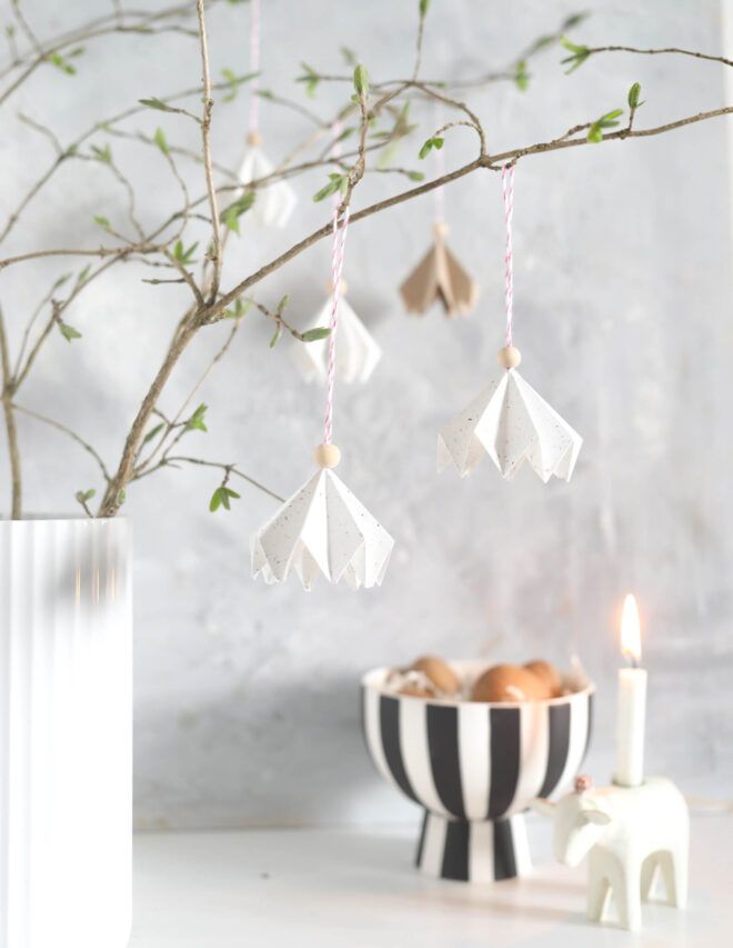 Origami Blumen in Plissee Falttechnik