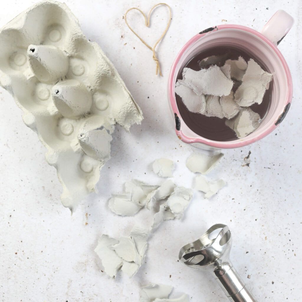 Pappmaché herstellen für Osterkörbchen