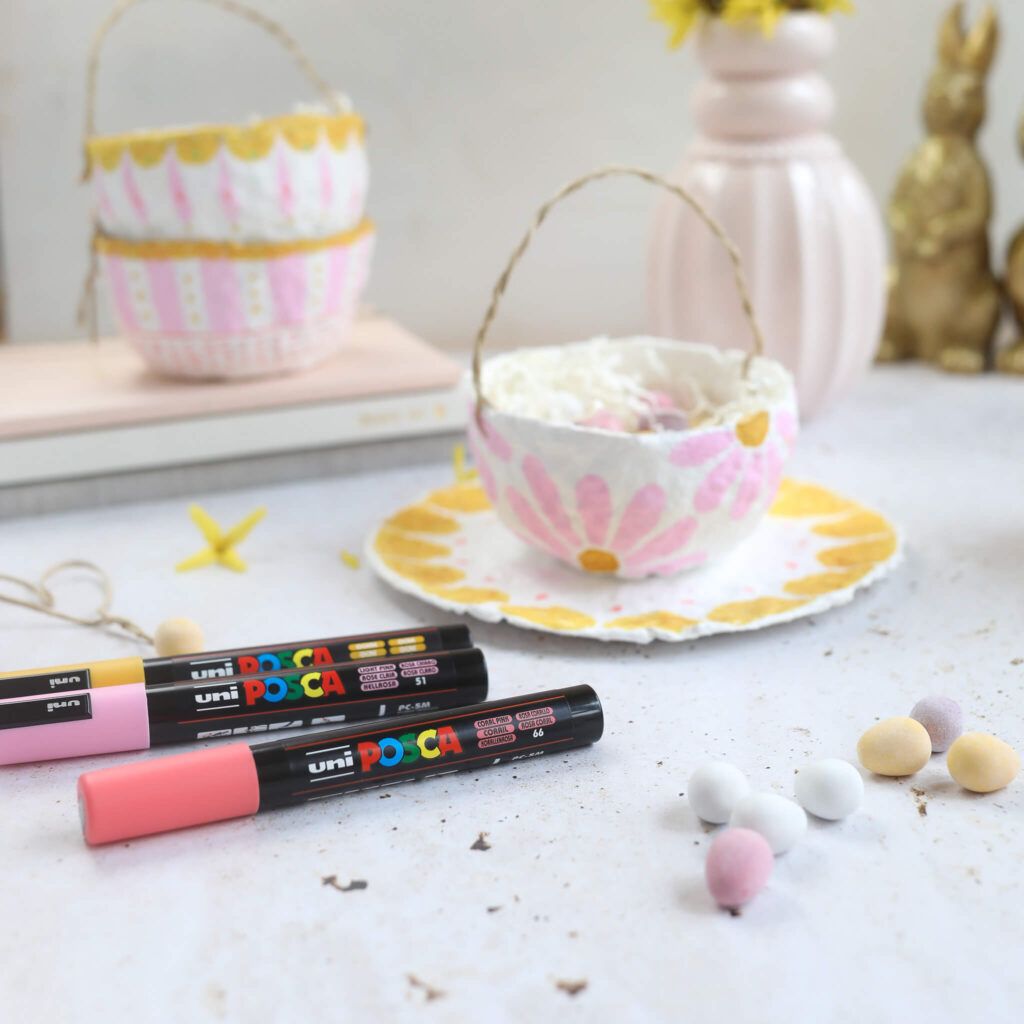 Osterkörbchen aus Pappmaché 