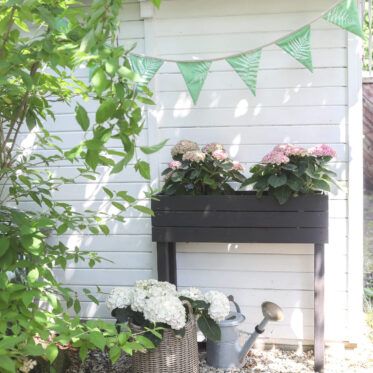 Sonnendruck Technik auf Wimpel Girlande