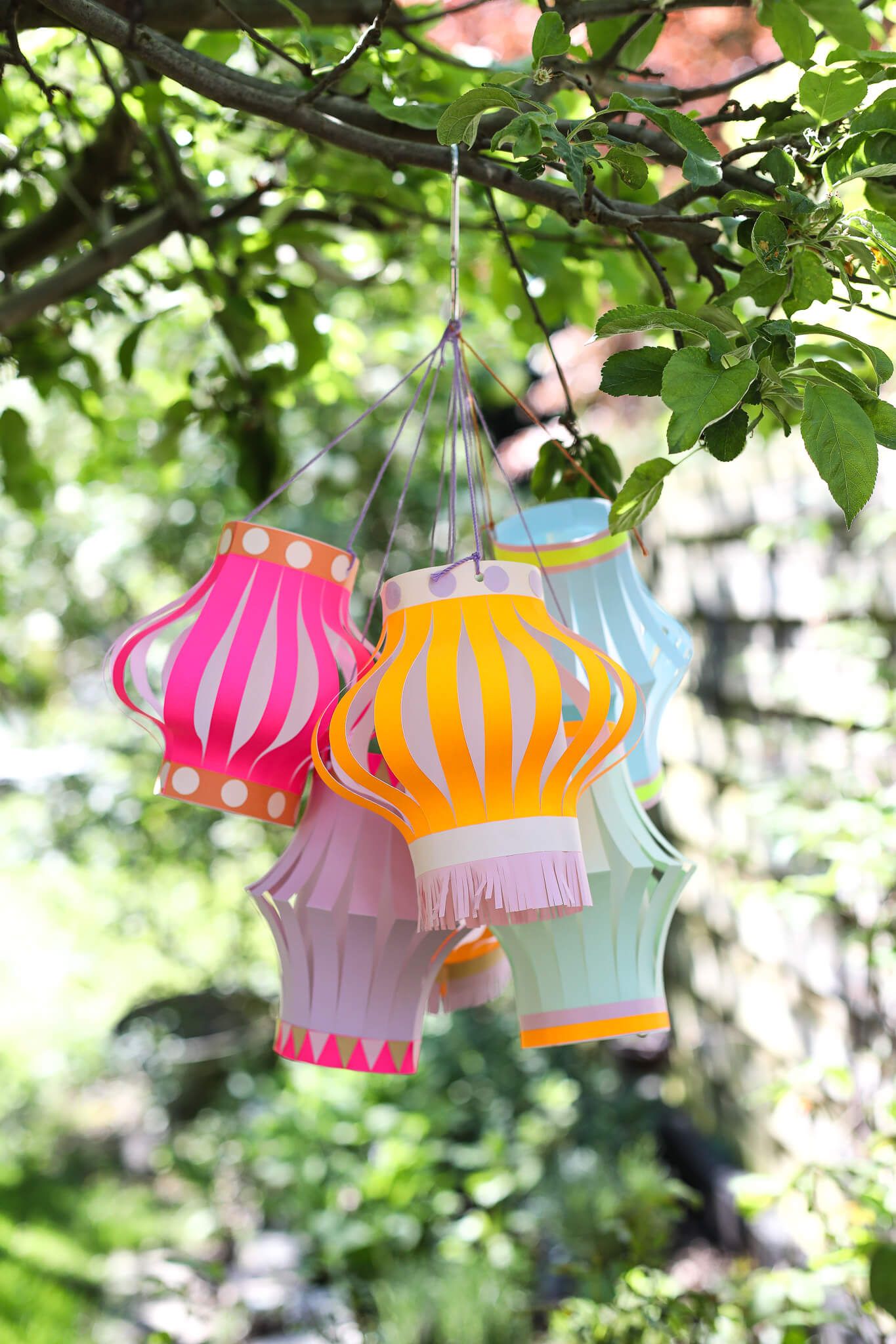 DIY Papier Lampions für eine coole Sommerdeko