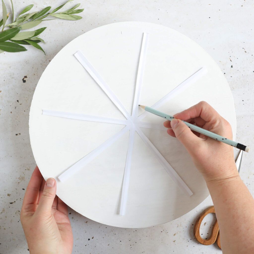 Motiv Zitrone auf das Tablett übertragen