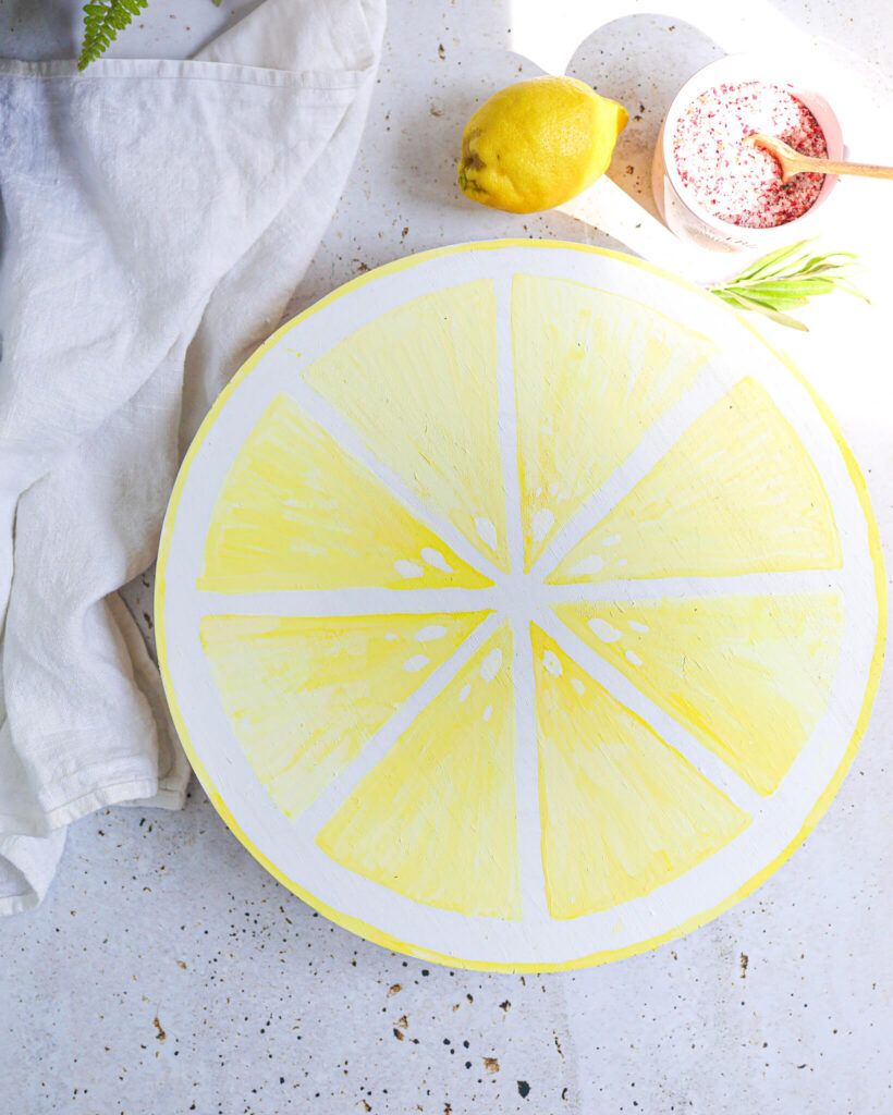 DIY Tablett im Zitronen Look für die Sommerdeko