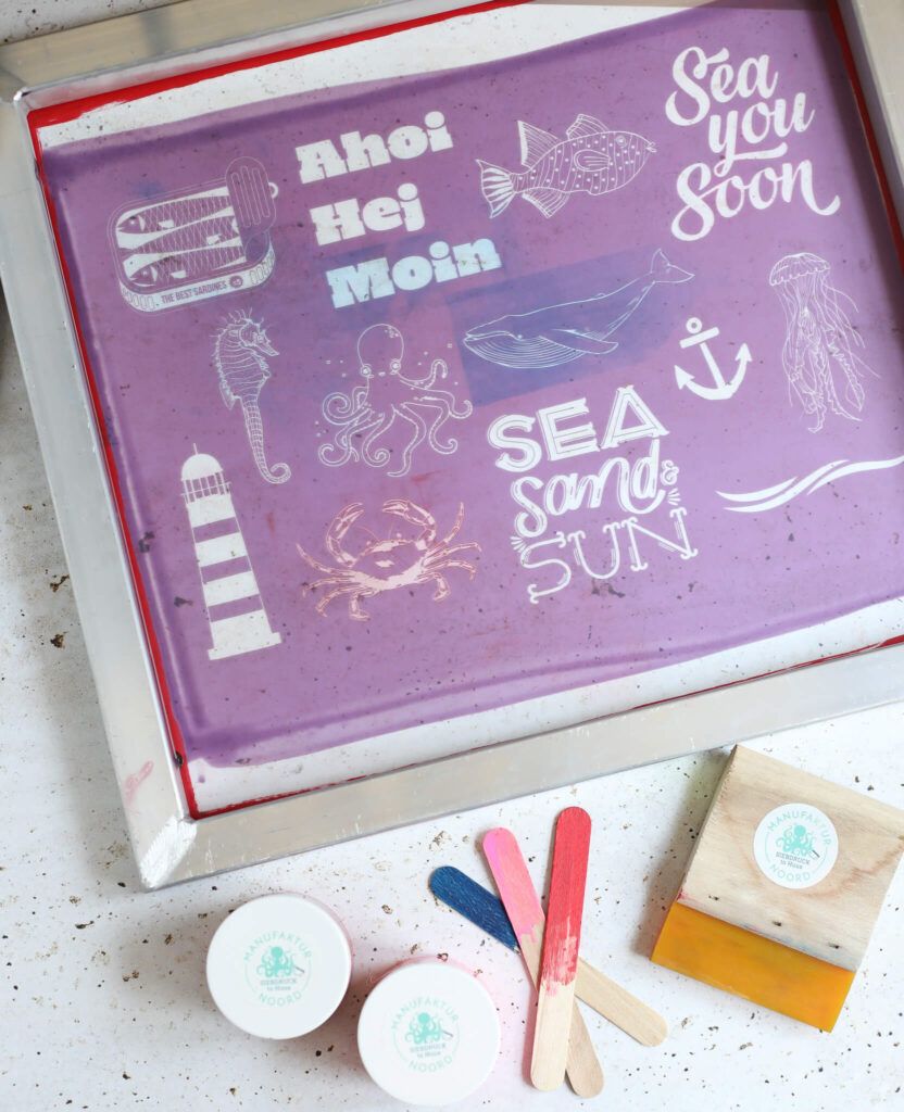 Siebdruck Set Noord-Liebe für Stoff Lampions