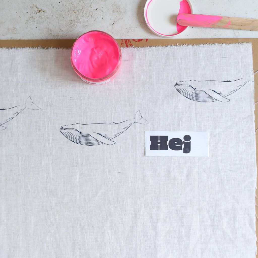 Siebruckmotive auf Stoff drucken