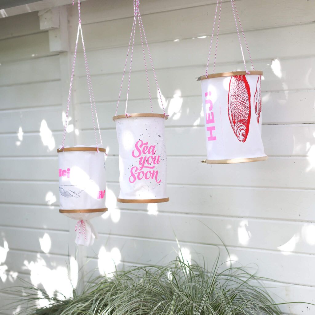 DIY Lampions aus Stoff ohne Nähen