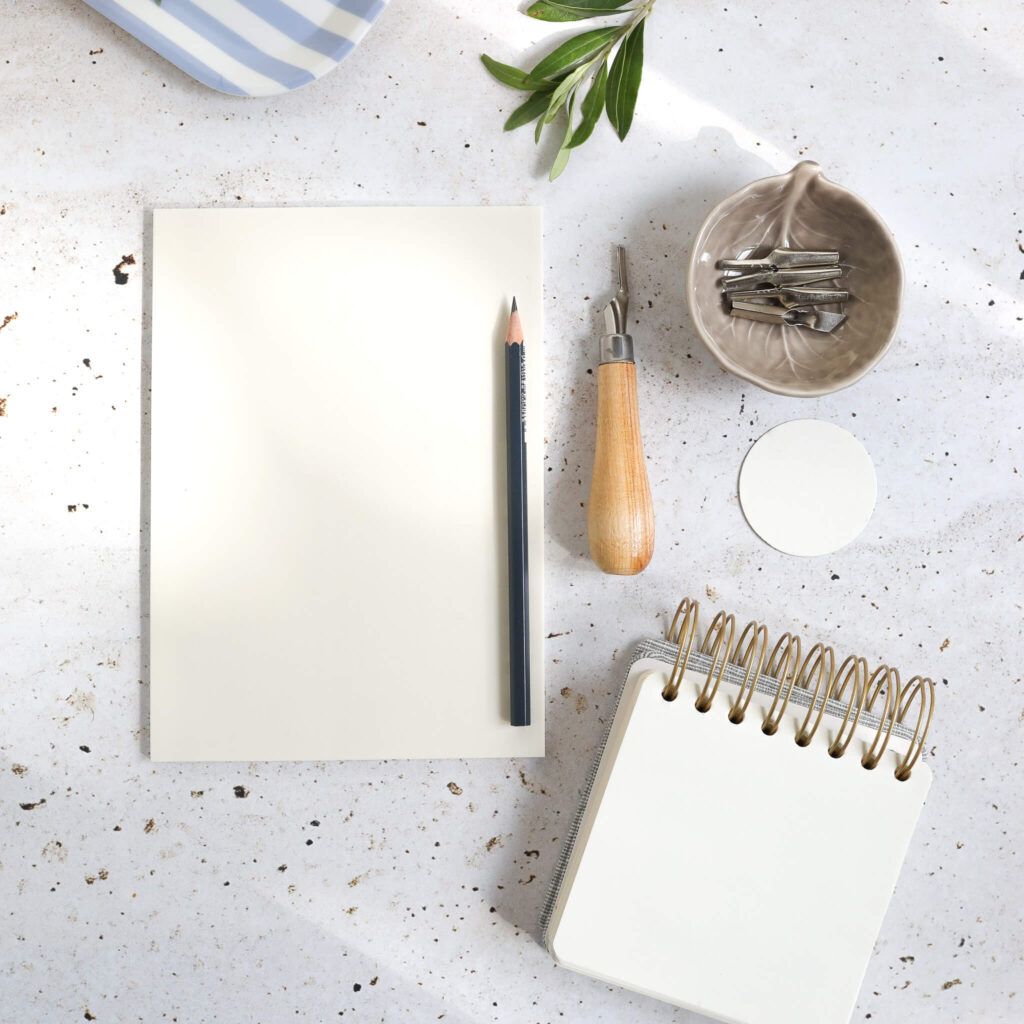 Material für Zitronen Stempel selber machen