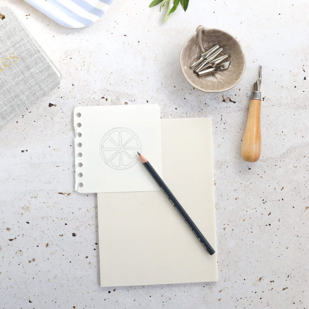 Motiv auf Stempelgummi übertragen