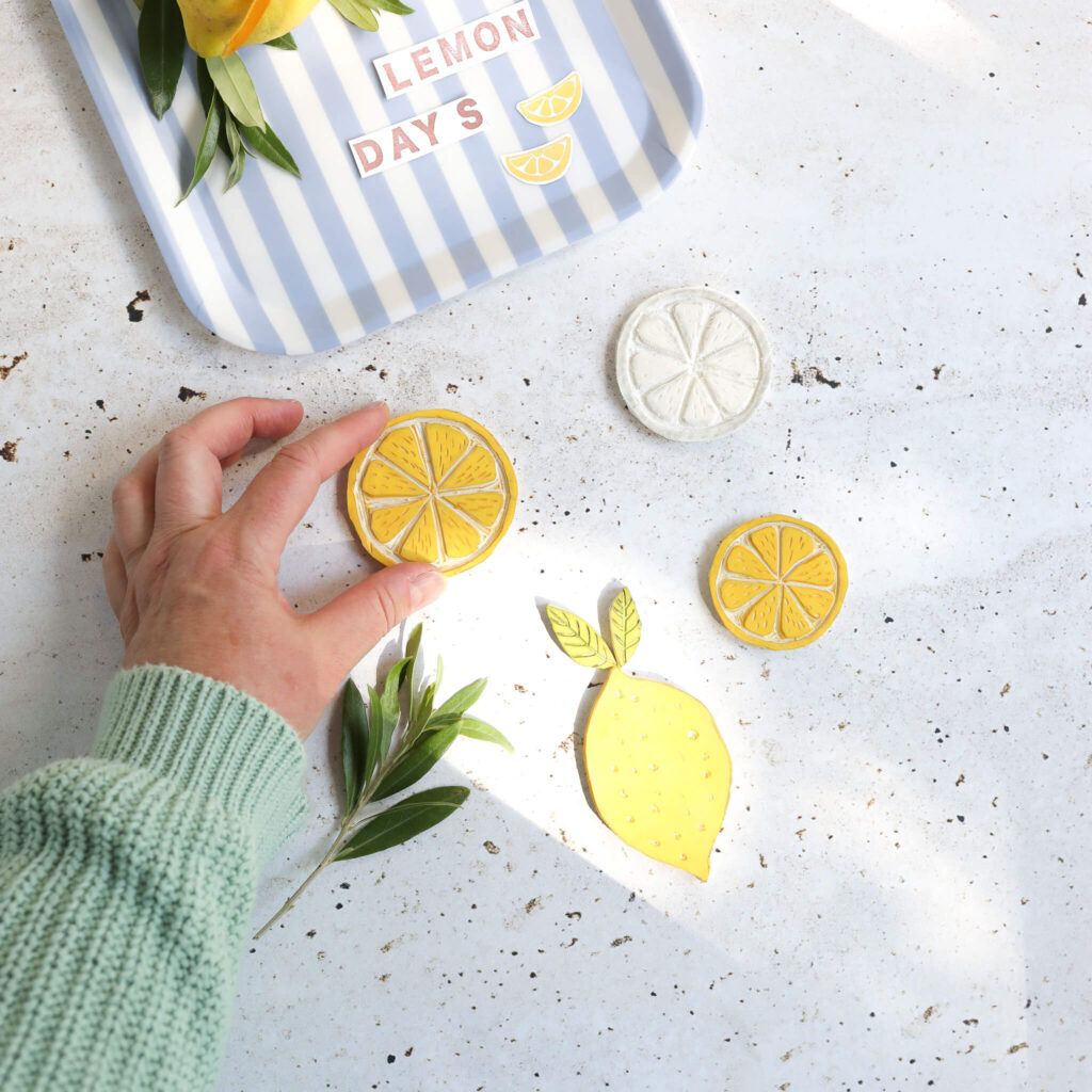 Zitronen Stempel selber schnitzen mit Anleitung auf Mrs Greenhouse