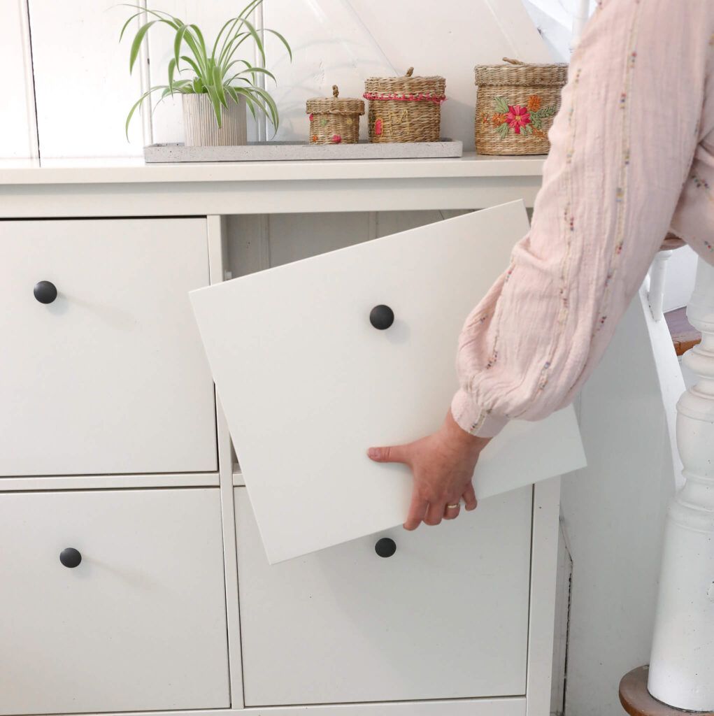 Hemnes Schuhschrank mit Folie bekleben