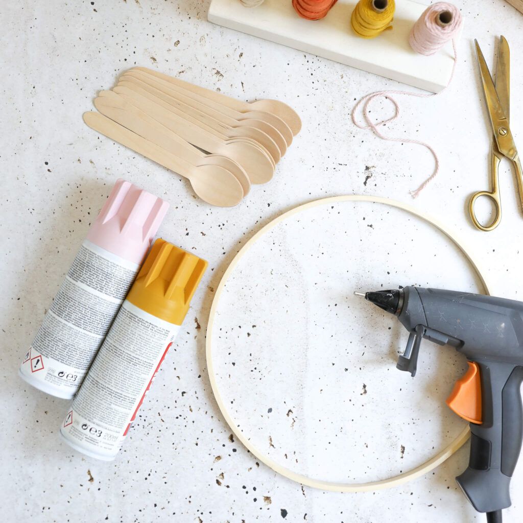 DIY Holzlöffel Kranz