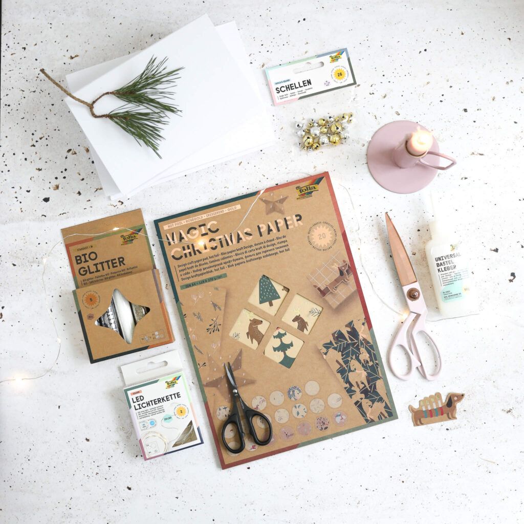 Material für kreative Geldgeschenke zu Weihnachten