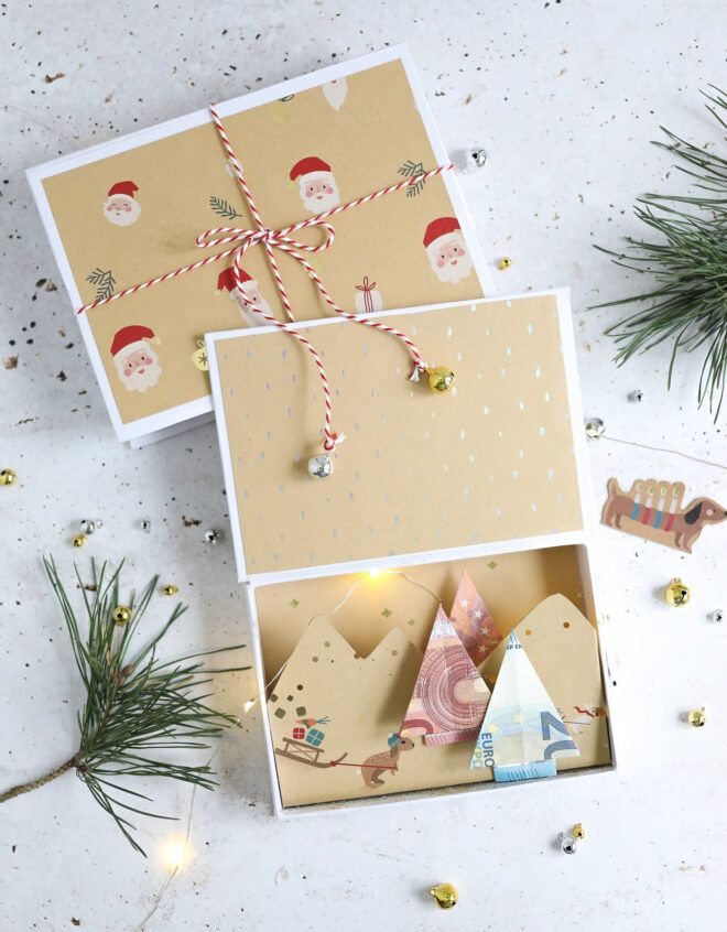 Geldgeschenke zu Weihnachten in der Box