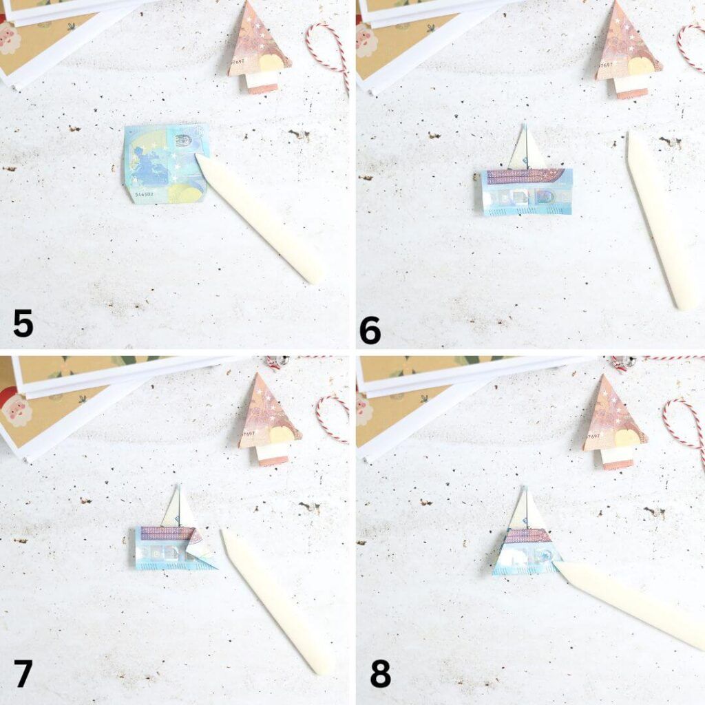 Tannenbaum aus Geld falten