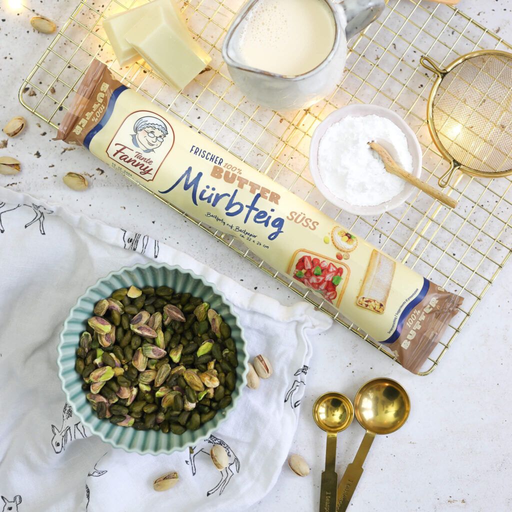 Spiralen Plätzchen mit Pistaziencreme Rezept