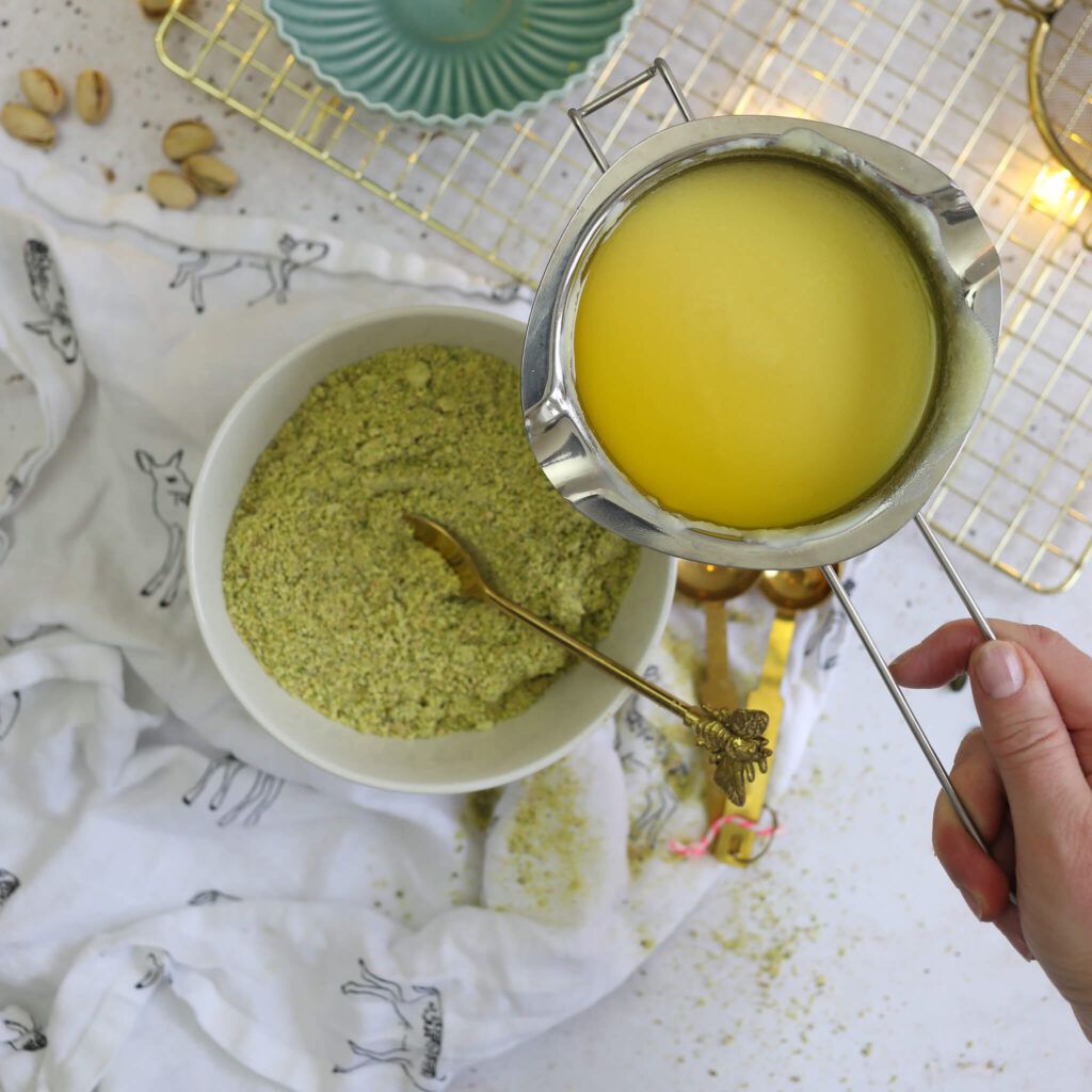 Pistaziencrème Rezept für Spiralen Plätzchen