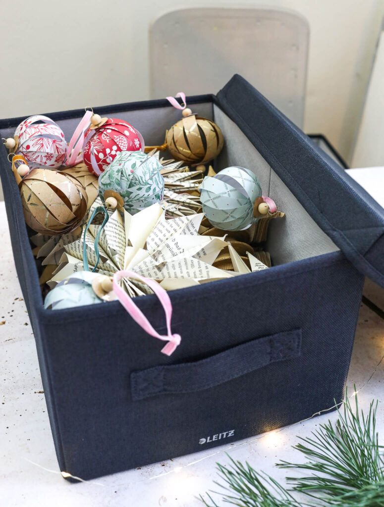 Faltboxen für Weihnachtsschmuck