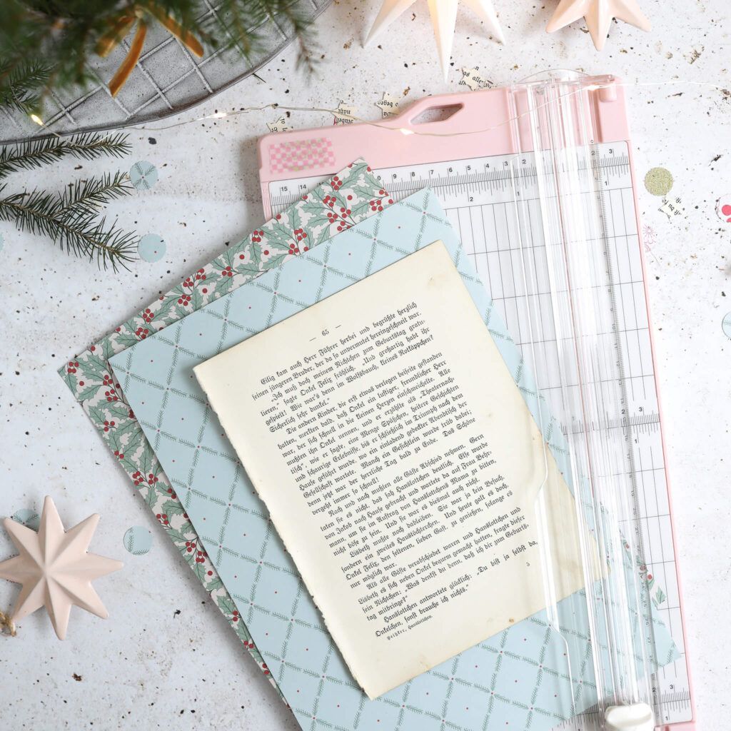 Papier zuschneiden für Origami Briefe