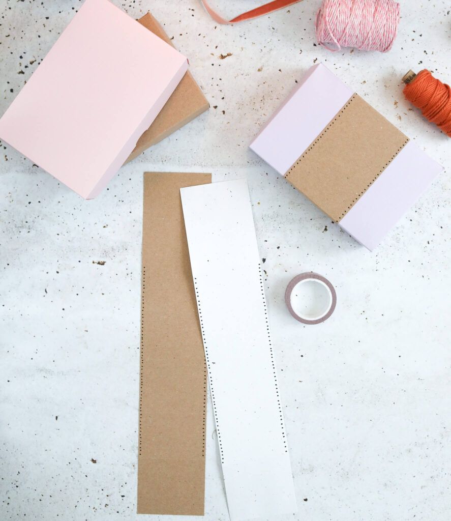 Papierstreifen zuschneiden für Pappschachtel