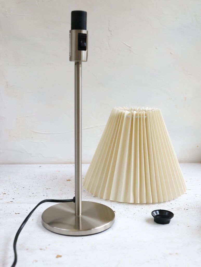 Lampenschirm Upcycling mit Wolle DIY