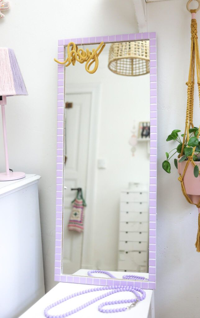 DIY Mosaik Spiegel im Dopamin Look