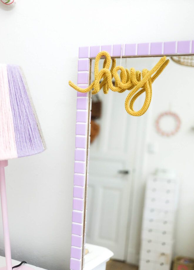 DIY Mosaik Spiegel im Dopamin Look