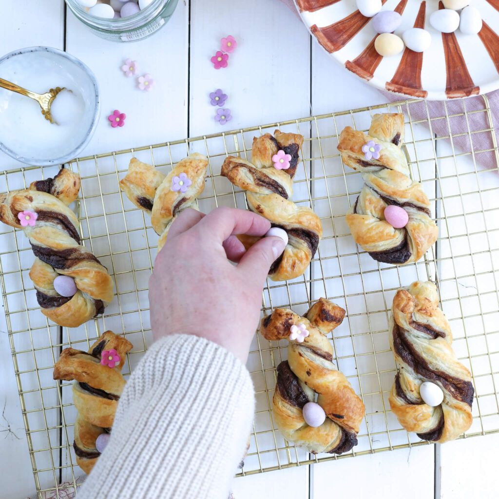 Blätterteig Osterhasen selber machen